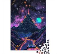 1000 Piece Cosmic Mountains Road Jigsaw Puzzle for Adult Teenagers Wooden Learning Educational Toys 1000pcs (38x26cm)