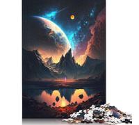1000 Piece Cosmic Universe Odyssey Square Puzzle for Adults Wooden Puzzles Educational Puzzle Family Game 1000pcs (75x50cm)