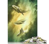 1000 Piece Cosmic Whales Space Portal Puzzles For Adults Wooden Puzzles Brain Teaser Puzzles For Children 1000pcs (75x50cm)