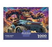 1000 Piece Crazy Truck Jigsaw Puzzles for Adults Gifts Challenging Games Home Decors Monster Gorilla Jigsaw Puzzle for Adults And Kids Age 12 And Up 70x50cm/1000pcs