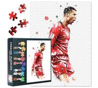 1000 Piece Cristiano Ronaldo Jigsaw Puzzle Legendary Football Moments, Premium Paper Soccer Star Collectible for Adults & Fans, Challenging Sports Memorabilia Art, 27.5x19.7 Inch