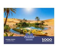 1000 Piece Crocodile Jigsaw Puzzle for Adults - Stress Relief & Relaxation, Desert Oasis Jigsaws, Decoration Gifts 70x50cm/1000pcs