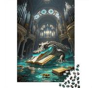 1000 Piece Crocodile Jigsaw Puzzles for Adults Challenge Toy Educational Games Home Decoration Crocodile Church Bible Puzzles Gifts 1000pcs (75x50cm)