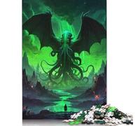 1000 Piece Cthulhu Mythos Art Jigsaw Puzzles for Adult Teenagers Paper Puzzles Sustainable Puzzle for Adults | Games 1000pcs (75x50cm)