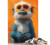 1000 Piece 'Curious Monkey Portrai Jigsaw Puzzle for Adult Teenagers Wooden Puzzle Jigsaws for Adults Sustainable Puzzle for Adults 1000pcs (75x50cm)