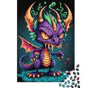 1000 Piece Cute But Evil Dragon Creative Square Jigsaw Puzzles for Adults And Wooden Puzzles Educational Game for Adult 1000pcs (75x50cm)