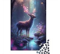 1000 Piece Cute Deer Flower 5 Jigsaw Puzzle for Adult Teenagers Jigsaw Puzzle For Family Fun & Game Night 1000pcs (75x50cm)