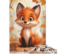 1000 Piece Cute Fox in Autumn Jigsaw Puzzles for Adults Paper Puzzle Jigsaws for Adults 1000pcs (38x26cm)