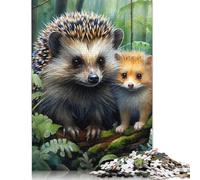 1000 Piece Cute Hedgehog Jigsaw Puzzlesfor Adults Paper Puzzle Jigsaws for Adults For Family Fun & Game Night 1000pcs (38x26cm)