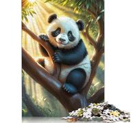 1000 Piece Cute Panda in Tree Square Puzzles for Adults, Paper Puzzles Toy Wall Decor 38x26cm/1000pcs