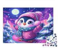 1000-Piece Cute Penguins Puzzle for Adults And Kids, Eco-Friendly Paper Jigsaw, Challenging & Relaxing Hobby Gift 52x38cm/1000pcs