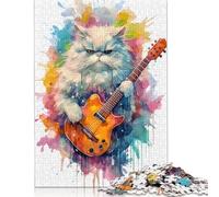 1000 Piece Cute Persian Cat Puzzles for Adults & Wooden Puzzles Educational Puzzle Family Game 1000pcs (75x50cm)