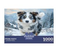 1000 Piece Cute Pet Dog Jigsaw Puzzles for Adults Gifts Family Challenging Toys Home Decoration Lovely Animal Jigsaw Puzzle for Women Men Adult 38x26cm/1000pcs