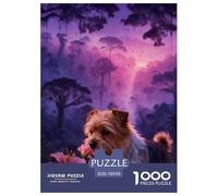 1000 Piece Cute Puppy Jigsaw Puzzles for Adults - Family Fun, Educational Toys, Purple Forest Puzzle, Decoration Birthday Gifts 70x50cm/1000pcs