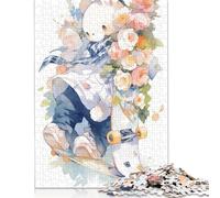 1000 Piece Cute Watercolor Bear Jigsaw Puzzles for Adults Paper Puzzle for Adults And Teenager Educational Puzzle 1000pcs (38x26cm)