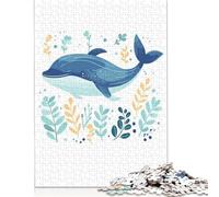 1000 Piece Cute Whale Boho Style Creative Square Jigsaw Puzzles for Adults And Paper Puzzles Toy Intellectual Game 38x26cm/1000pcs