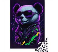 1000 Piece Cute Whimsical Panda Jigsaw Puzzles for Adult Teenagers Wooden Puzzles Sustainable Puzzle for Adults | Games 1000pcs (38x26cm)