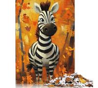 1000 Piece Cute Zebra Painting Jigsaw Puzzle for Adult Teenagers Paper Jigsaw Puzzles Educational Game Challenge Toy Birthday Gifts 1000pcs (38x26cm)