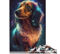 1000 Piece Dachshund Dog Angelic Poster, Jigsaw Puzzlesfor Adults Teenagers Paper Puzzle Adult Jigsaw Puzzle Sustainable Puzzle for Adults | Games 38x26cm/1000pcs