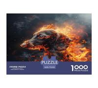 1000 Piece Dachshund_fire Square Puzzles for Adults & Wooden Puzzles Educational Game 1000pcs (75x50cm)