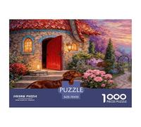 1000 Piece Dachshund Jigsaw Puzzle for Adults & Kids - Challenging Game, Garden Stone House Puzzles, Home Decoration Gifts 70x50cm/1000pcs