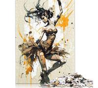 1000 Piece Dancing Girl II Creative Square Jigsaw Puzzles for Adults & Wooden Puzzles Educational Toys 1000pcs (75x50cm)