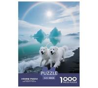 1000 Piece Dansk Farm Dog Jigsaw Puzzles for Adults Kids Challenge Toy Family-Friendly Brain Teaser Decoration Dog Iceland Beach Puzzles Unique Gift 38x26cm/1000pcs