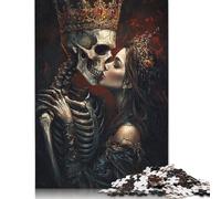 1000 Piece Dark Romantic Tattoo Square Puzzles for Adults, Wooden Puzzles Family Entertainment Toys 1000pcs (75x50cm)