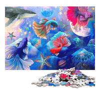 1000 Piece Deep Sea Galaxy Square Jigsaw Puzzles for Adults, Paper Puzzles Educational Game for Children 38x26cm/1000pcs