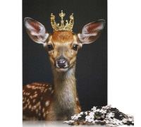 1000 Piece Deer Cute King Puzzles for Adults Wooden Puzzles Educational Game for Children As A 1000pcs (75x50cm)