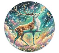 1000 Piece Deer Jigsaw Puzzles for Adults Kids Challenge Toy Family Fun Game Home Decoration Deer Nebula Jigsaws Unique Gift 1000pcs (67.5x67.5cm)