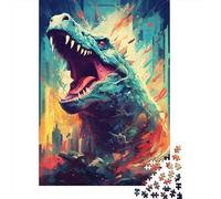 1000 Piece Deinosuchus Beast Jigsaw Puzzles for Adult Teenagers Wooden Puzzles For Family Fun & Game Night 1000pcs (75x50cm)