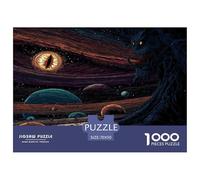 1000 Piece Devil's Eye Game Puzzle for Adults Gifts Family Challenging Toys Home Decoration Space Demon Jigsaw Puzzle for Women Men Adult 70x50cm/1000pcs