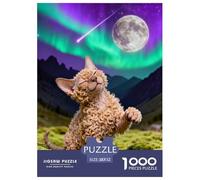 1000 Piece Devon Rex Cat Jigsaw Puzzle for Adults & Kids - Family Fun, Family Happy Game, Aurora Moss Puzzles, Decoration Gifts 52x38cm/1000pcs