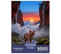 1000 Piece Devon Rex Cat Jigsaw Puzzle for Adults & Kids - Family Fun, Family Happy Game, Sunrise Valley Jigsaws, Decoration Birthday Gifts 38x26cm/1000pcs
