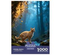 1000 Piece Devon Rex Cat Jigsaw Puzzles for Adults - Family Fun, Educational Games, Forest Stream Puzzle, Decoration Birthday Gifts 70x50cm/1000pcs