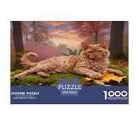 1000 Piece Devon Rex Jigsaw Puzzle for Adults - A Mindful Challenge, Family Game, Misty Forest Puzzles, Decoration Gifts 38x26cm/1000pcs