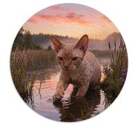 1000 Piece Devon Rex Jigsaw Puzzle for Adults & Kids - Family Game Night & Educational Fun, Reed Bed Puzzles, Home Decoration Gifts 1000pcs (67.5x67.5cm)