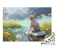 1000 Piece Devon Rex Jigsaw Puzzle for Adults & Kids - Relaxation & Focus, Family Game, Puzzles, Home Decoration Birthday Gifts 38x26cm/1000pcs
