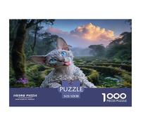 1000 Piece Devon Rex Jigsaw Puzzle for Adults - Relaxation & Focus, Family Game, Buttress Roots Moss Puzzle, Decoration Unique Gift 52x38cm/1000pcs