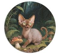 1000 Piece Devon Rex Jigsaw Puzzles for Adults Kids Challenge High Difficulty Game Decoration Devon Rex Mushroom Jigsaws Unique Gift 1000pcs (67.5x67.5cm)