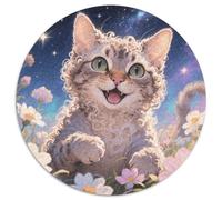1000 Piece Devon Rex Jigsaw Puzzles for Adults & Kids Challenge Toy Educational Games Home Decoration Devon Rex Flowers Nebula Puzzle Gifts 1000pcs (67.5x67.5cm)