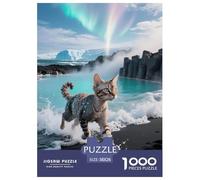 1000 Piece Devon Rex Jigsaw Puzzles for Adults Kids Challenge Toy Family-Friendly Brain Teaser Decoration Cat Iceland Puzzle Birthday Gifts 38x26cm/1000pcs