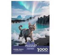 1000 Piece Devon Rex Jigsaw Puzzles for Adults Kids Challenge Toy Family-Friendly Brain Teaser Home Decoration Cat Iceland Puzzles Unique Gift 70x50cm/1000pcs