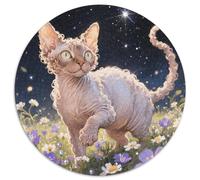 1000 Piece Devon Rex Jigsaw Puzzles for Adults & Kids Challenge Toy Family Fun Game Home Decoration Devon Rex Flowers Jigsaws Gifts 1000pcs (67.5x67.5cm)