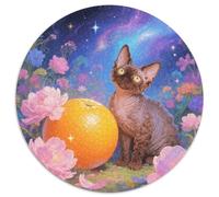1000 Piece Devon Rex Jigsaw Puzzles for Adults Kids Challenging Game Educational Toy Home Decoration Devon Rex Orange Jigsaws Gifts 1000pcs (67.5x67.5cm)