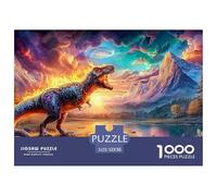 1000 Piece Dinosaur for Adults Jigsaw Challenging And Brainteasing Home Decoration Stress Relief Gift Suitable for Decompression Age 12+ for Adults 52x38cm/1000pcs