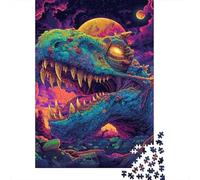 1000 Piece Dinosaur Wooden Jigsaw Puzzles Adults Teens Jigsaw Large Puzzle Toys Educational Intellectual Decompressing Fun Family Game 1000pcs (75x50cm)