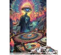 1000 Piece DJ Cosmic Vision Square Puzzles for Adults, Wooden Puzzles Toy Wall Decor 1000pcs (75x50cm)