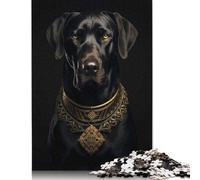 1000 Piece Dog Gold Dark Jigsaw Wooden Puzzle Adult Jigsaw Puzzle Jigsaw Puzzles for Adult 1000pcs (75x50cm)